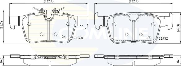 Comline CBP02375 - Kit pastiglie freno, Freno a disco autozon.pro