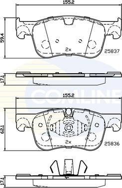 Comline CBP02246 - Kit pastiglie freno, Freno a disco autozon.pro