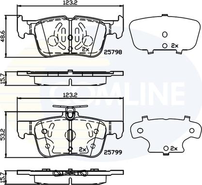 Comline CBP02243 - Kit pastiglie freno, Freno a disco autozon.pro