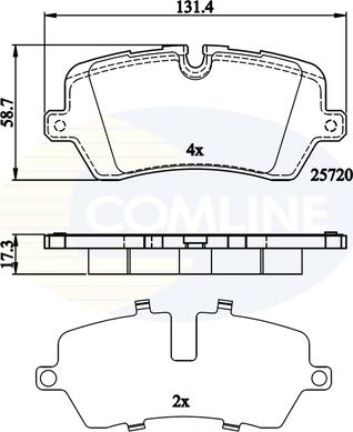 Comline CBP02256 - Kit pastiglie freno, Freno a disco autozon.pro