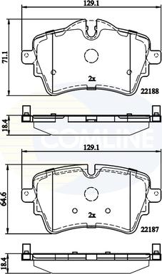 Comline CBP02261 - Kit pastiglie freno, Freno a disco autozon.pro