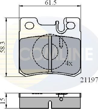 Comline CBP0226 - Kit pastiglie freno, Freno a disco autozon.pro