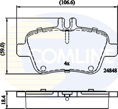 Comline CBP02209 - Kit pastiglie freno, Freno a disco autozon.pro