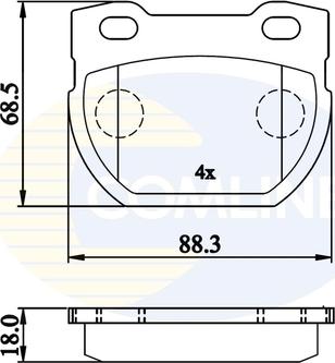 Comline CBP02215 - Kit pastiglie freno, Freno a disco autozon.pro