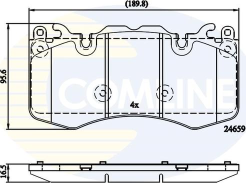 Comline CBP02211 - Kit pastiglie freno, Freno a disco autozon.pro