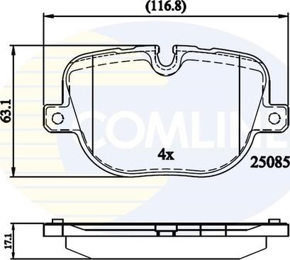 Comline CBP02212 - Kit pastiglie freno, Freno a disco autozon.pro