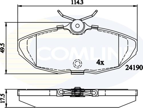 Comline CBP02289 - Kit pastiglie freno, Freno a disco autozon.pro