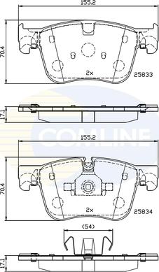 Comline CBP02236 - Kit pastiglie freno, Freno a disco autozon.pro