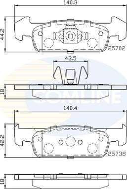 Comline CBP02223 - Kit pastiglie freno, Freno a disco autozon.pro