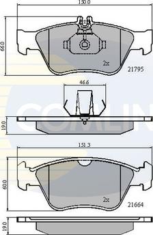 Comline CBP0274 - Kit pastiglie freno, Freno a disco autozon.pro