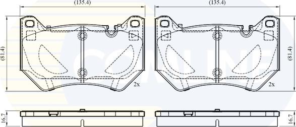 Comline CBP02764 - Kit pastiglie freno, Freno a disco autozon.pro