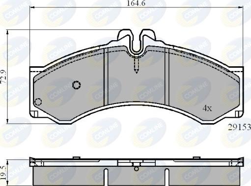 Comline CBP0271 - Kit pastiglie freno, Freno a disco autozon.pro