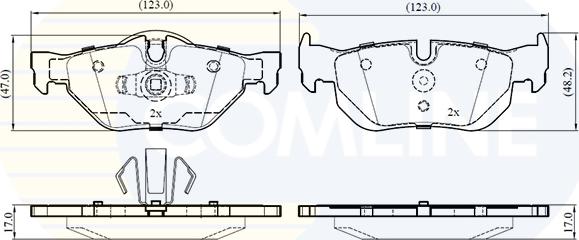 Comline CBP02787 - Kit pastiglie freno, Freno a disco autozon.pro