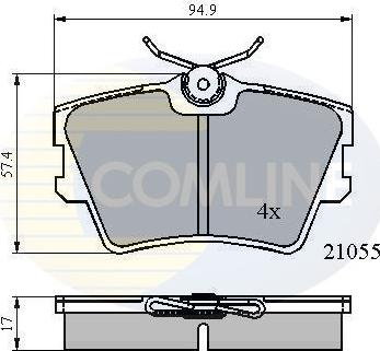 Comline CBP0272 - Kit pastiglie freno, Freno a disco autozon.pro