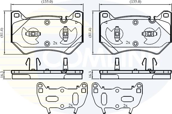 Comline CBP02778 - Kit pastiglie freno, Freno a disco autozon.pro