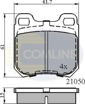 Comline CBP0741 - Kit pastiglie freno, Freno a disco autozon.pro