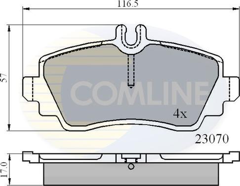 Comline CBP0748 - Kit pastiglie freno, Freno a disco autozon.pro