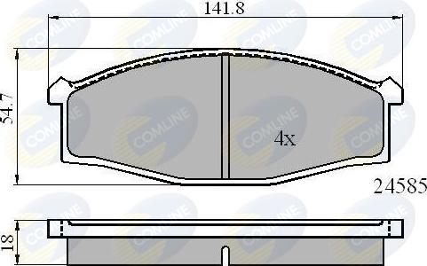 Comline CBP0758 - Kit pastiglie freno, Freno a disco autozon.pro