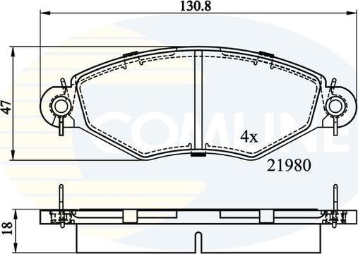 Comline CBP0704 - Kit pastiglie freno, Freno a disco autozon.pro