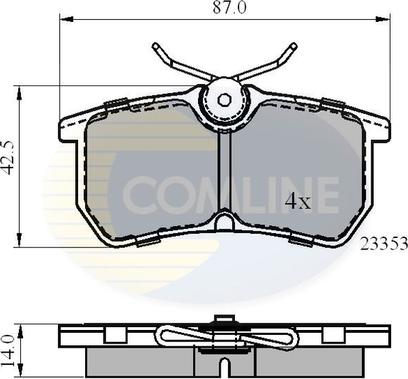 Comline CBP0705 - Kit pastiglie freno, Freno a disco autozon.pro