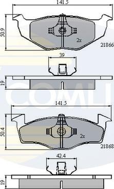 Comline CBP0706 - Kit pastiglie freno, Freno a disco autozon.pro