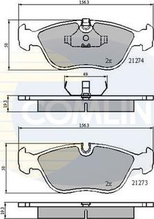 Comline CBP0719 - Kit pastiglie freno, Freno a disco autozon.pro