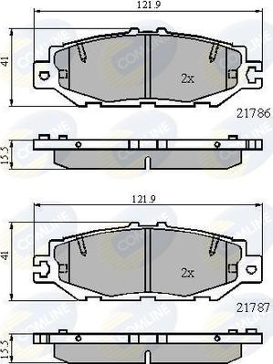 Comline CBP0788 - Kit pastiglie freno, Freno a disco autozon.pro