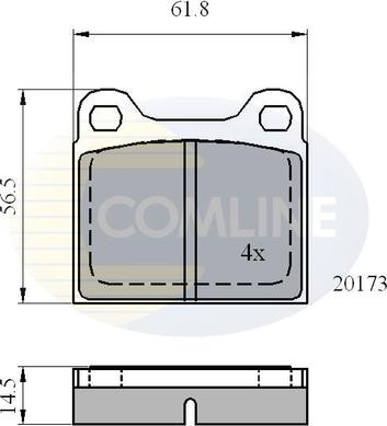 Comline CBP0731 - Kit pastiglie freno, Freno a disco autozon.pro