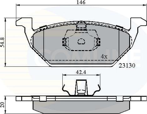 Comline CBP0737 - Kit pastiglie freno, Freno a disco autozon.pro