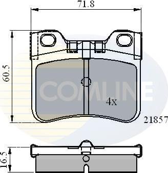 Comline CBP0771 - Kit pastiglie freno, Freno a disco autozon.pro