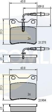 Comline CBP1455 - Kit pastiglie freno, Freno a disco autozon.pro