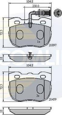 Comline CBP1401 - Kit pastiglie freno, Freno a disco autozon.pro