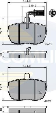 Comline CBP1413 - Kit pastiglie freno, Freno a disco autozon.pro