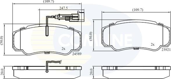 Comline CBP16032 - Kit pastiglie freno, Freno a disco autozon.pro