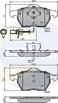 Comline CBP11542 - Kit pastiglie freno, Freno a disco autozon.pro