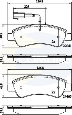 Comline CBP11604 - Kit pastiglie freno, Freno a disco autozon.pro