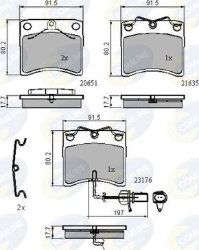 Comline CBP11636 - Kit pastiglie freno, Freno a disco autozon.pro