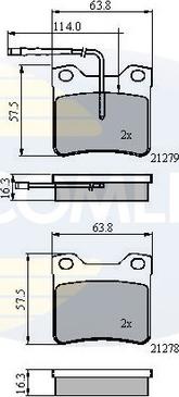 Comline CBP11060 - Kit pastiglie freno, Freno a disco autozon.pro