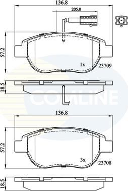 Comline CBP11038 - Kit pastiglie freno, Freno a disco autozon.pro