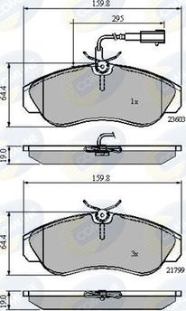 Comline CBP11032 - Kit pastiglie freno, Freno a disco autozon.pro