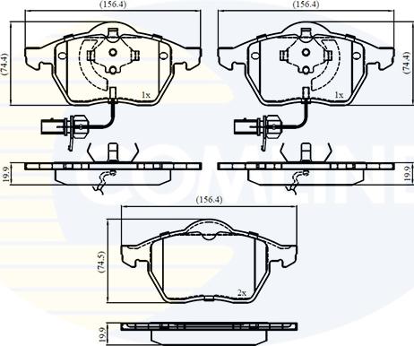 Comline CBP11025 - Kit pastiglie freno, Freno a disco autozon.pro