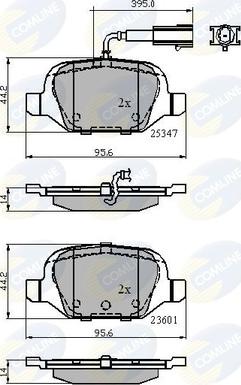 Comline CBP11026 - Kit pastiglie freno, Freno a disco autozon.pro