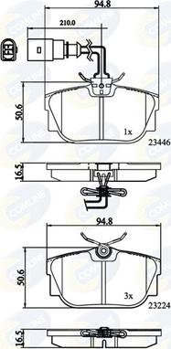 Comline CBP11151 - Kit pastiglie freno, Freno a disco autozon.pro