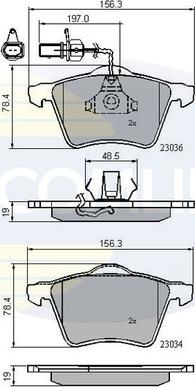 Comline CBP11168 - Kit pastiglie freno, Freno a disco autozon.pro