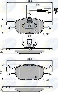 Comline CBP11171 - Kit pastiglie freno, Freno a disco autozon.pro