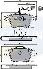 Comline CBP11311 - Kit pastiglie freno, Freno a disco autozon.pro