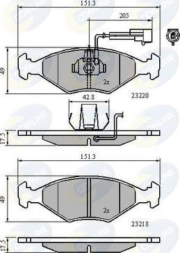 Comline CBP11295 - Kit pastiglie freno, Freno a disco autozon.pro