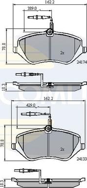 Comline CBP11251 - Kit pastiglie freno, Freno a disco autozon.pro