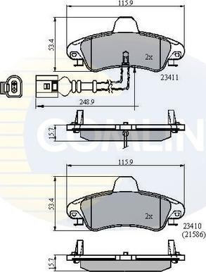 Comline CBP11235 - Kit pastiglie freno, Freno a disco autozon.pro