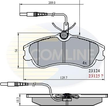 Comline CBP1174 - Kit pastiglie freno, Freno a disco autozon.pro